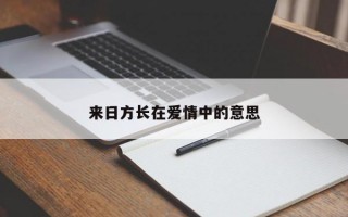 来日方长在爱情中的意思