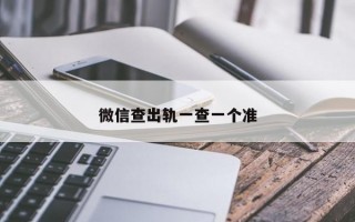 微信查出轨一查一个准