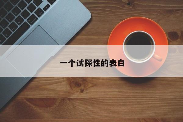 一个试探性的表白-第1张图片